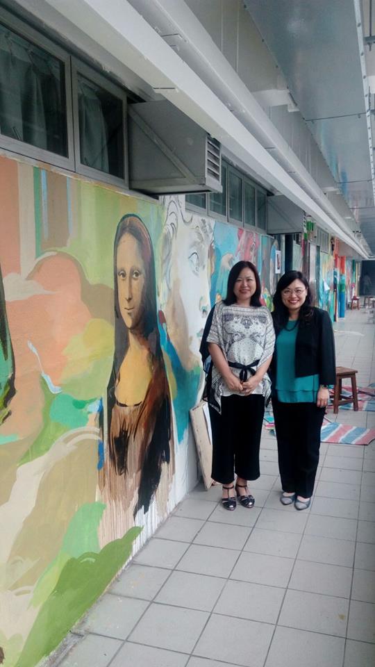 華梵大學國際事務金敏玲教授金敏玲教授(左1)、香港聖公會蔡功譜中學林玉琪校長(右1)